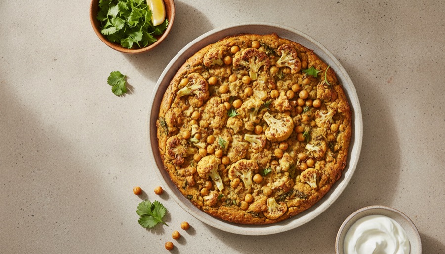 Chickpea and Cauliflower Bake