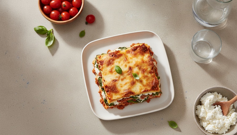 Ground Turkey and Spinach Lasagna