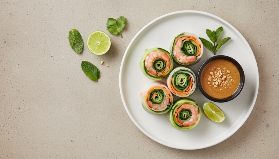 Vietnamese Shrimp Spiralized Rolls