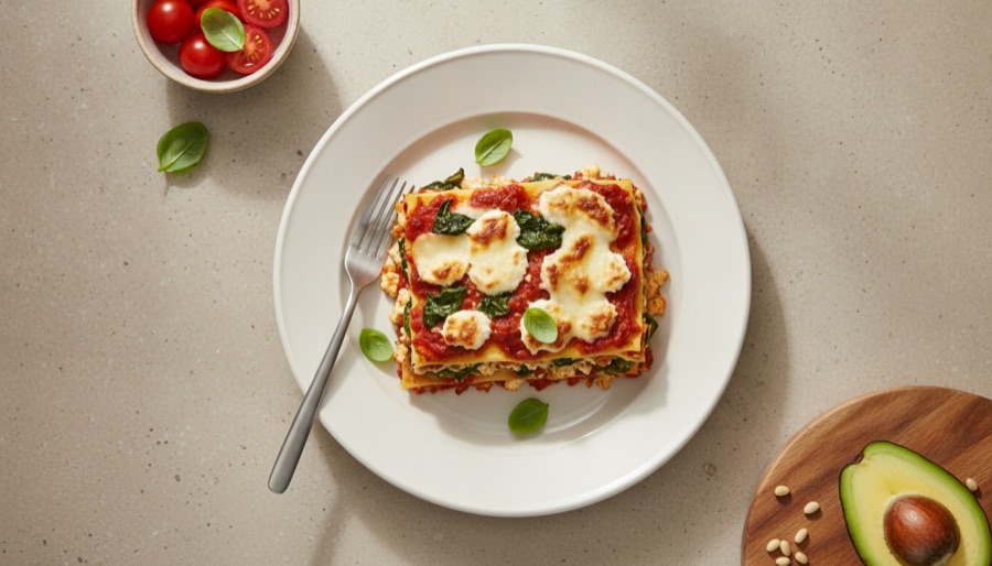 Tofu and Spinach Lasagna