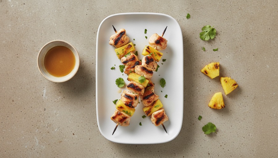 Grilled Pineapple and Chicken