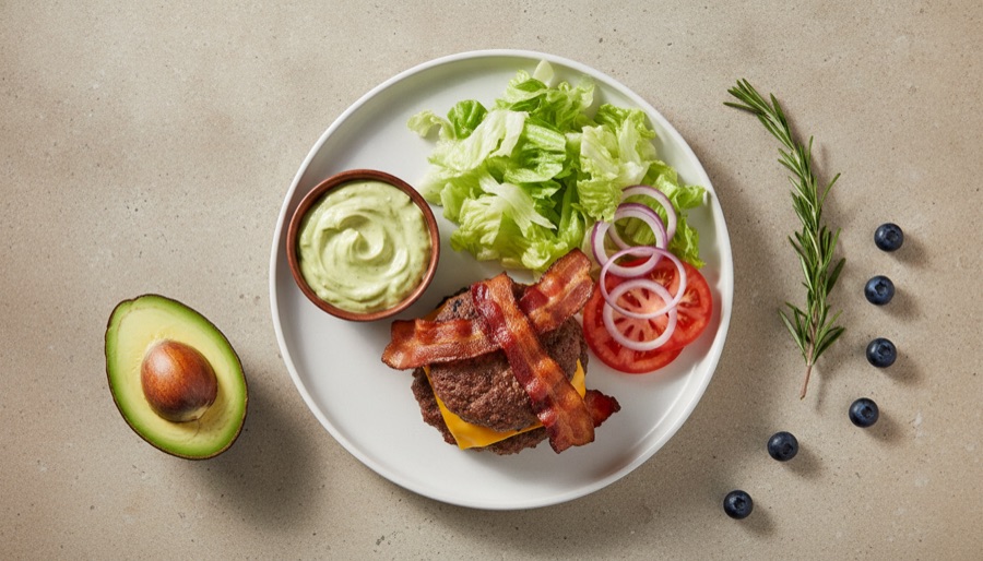 Bunless Bacon Cheeseburgers