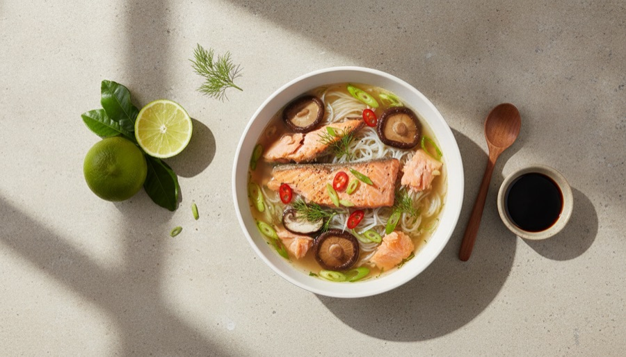 Salmon Noodle Soup