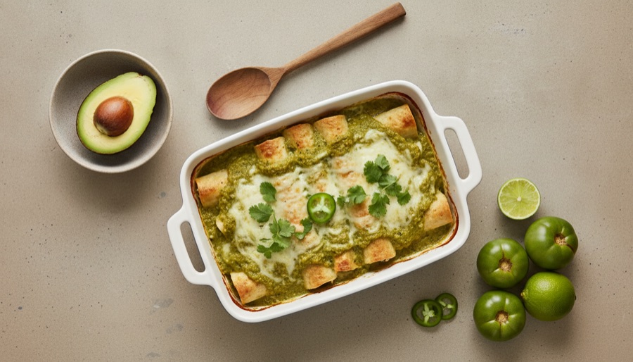 Green Chile Chicken Enchiladas