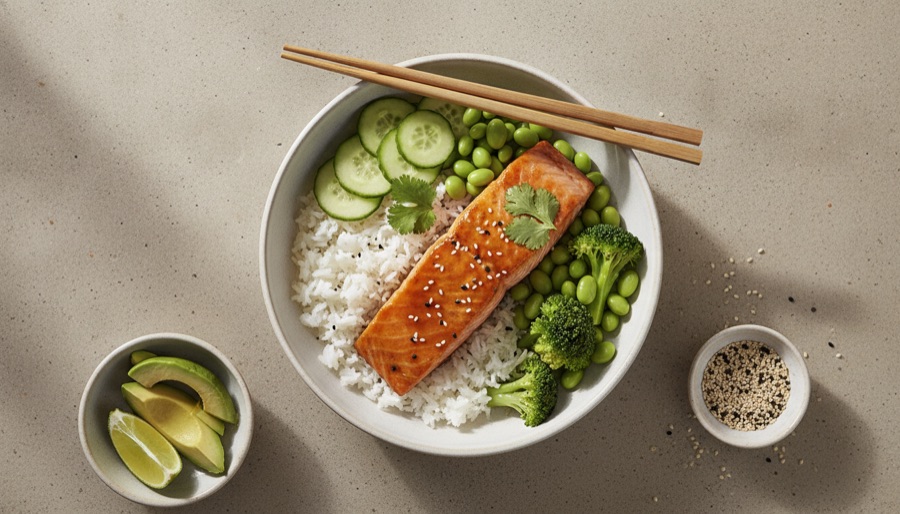 Teriyaki Salmon Bowl