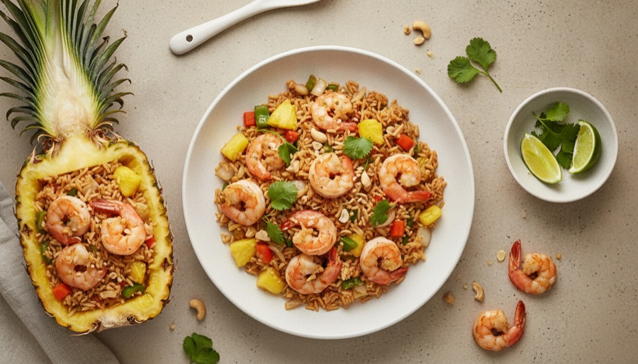 Pineapple Fried Rice with Shrimp