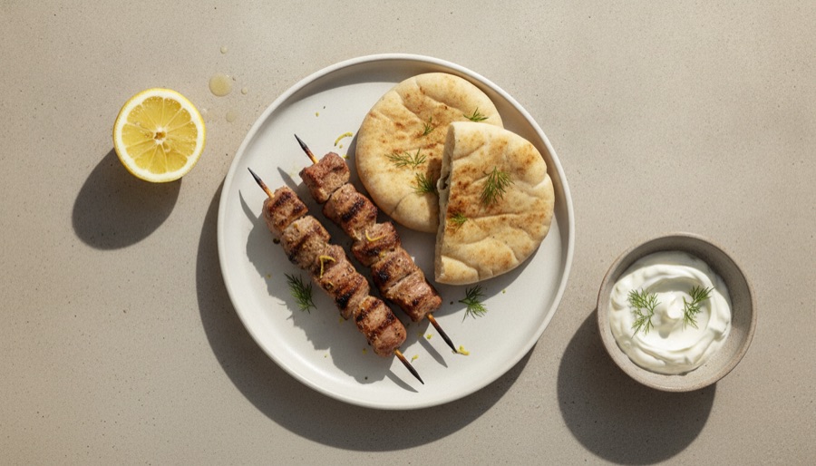 Lamb and Lemon Souvlaki
