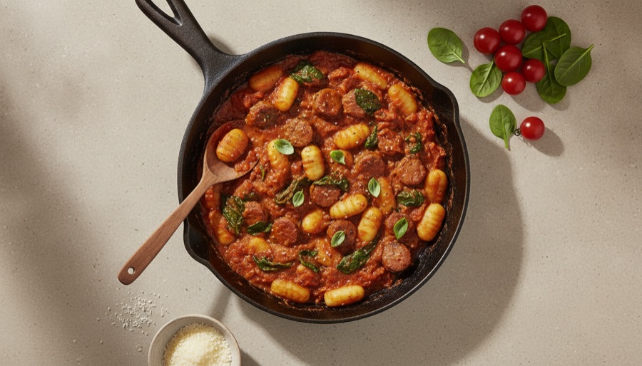 Sausage and Gnocchi Skillet