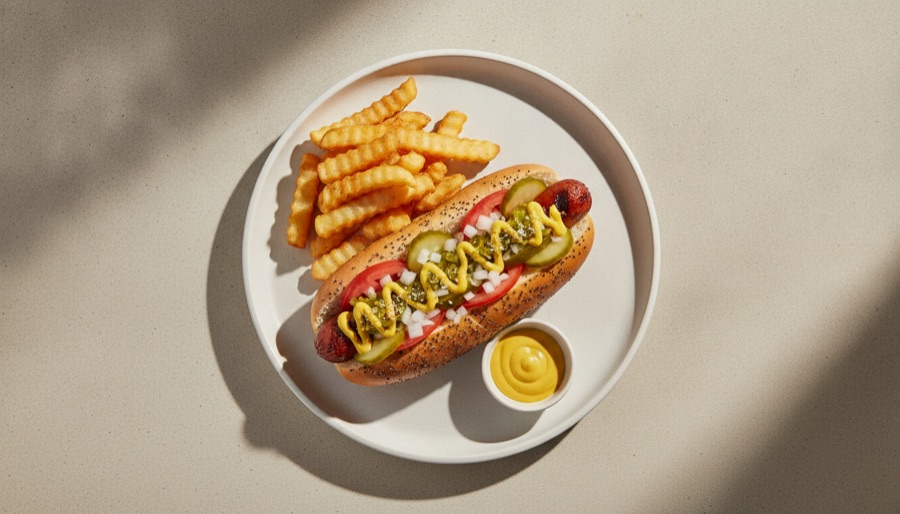 Chicago-Style Hot Dog Plate
