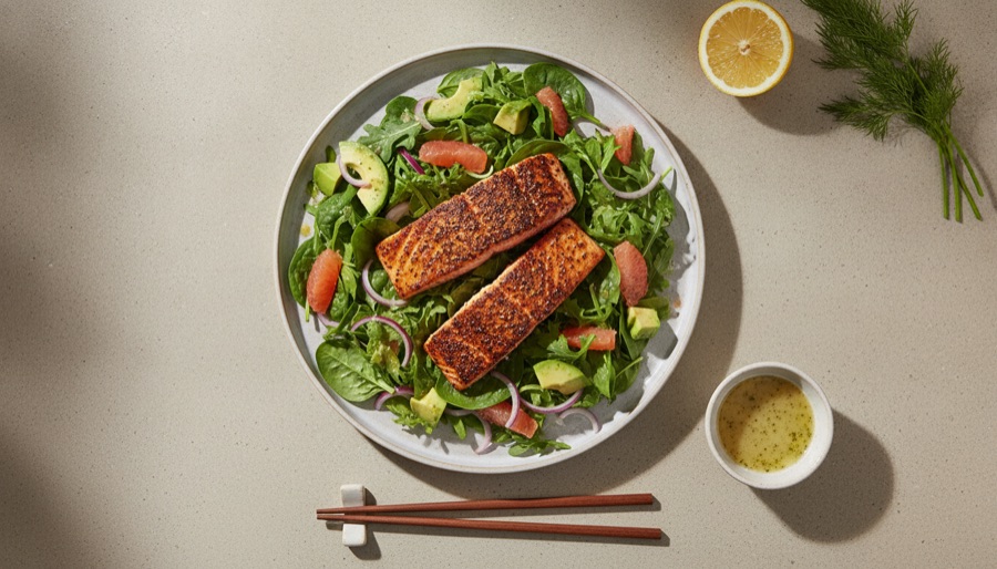 Blackened Salmon Salad
