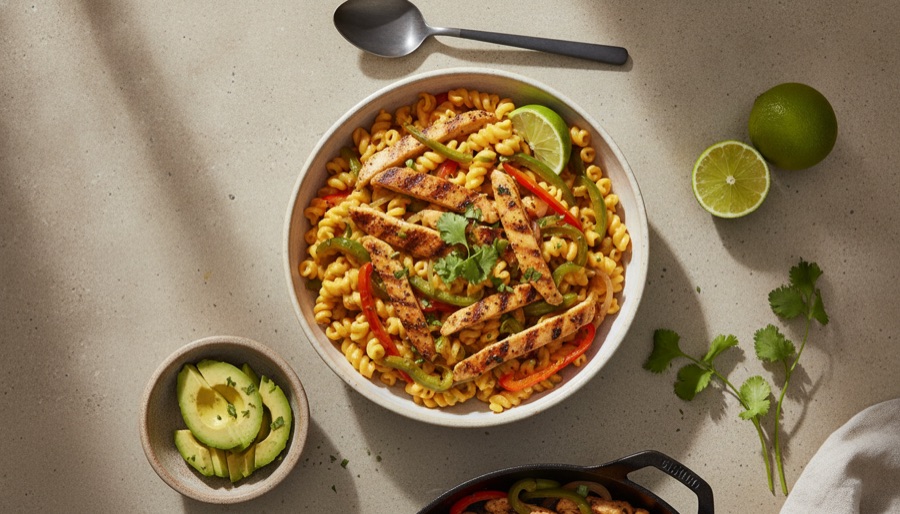 Chicken Fajita Mac and Cheese