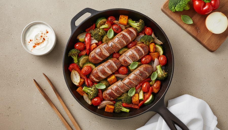 Turkey Sausage and Veggie Skillet