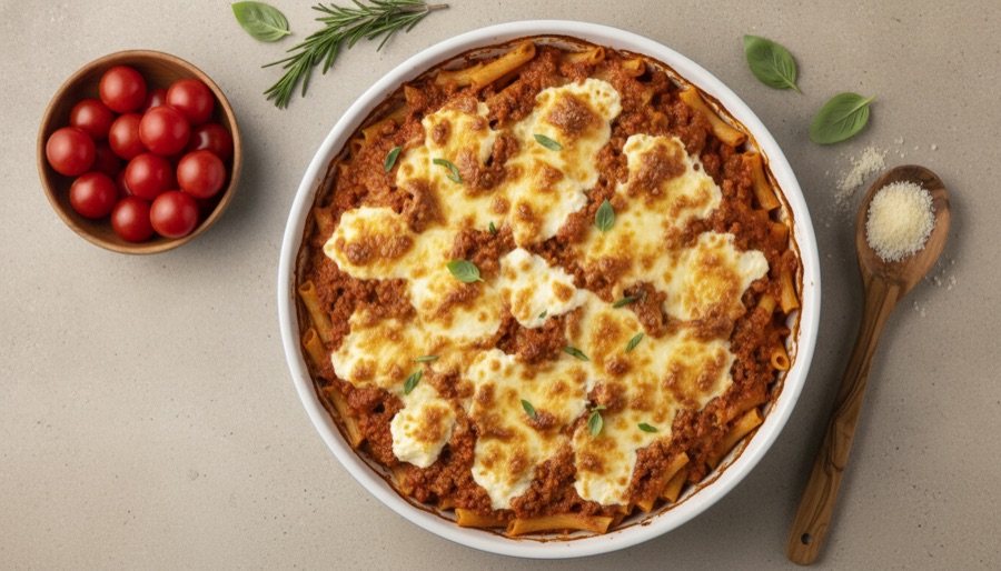 Baked Ziti with Meat Sauce