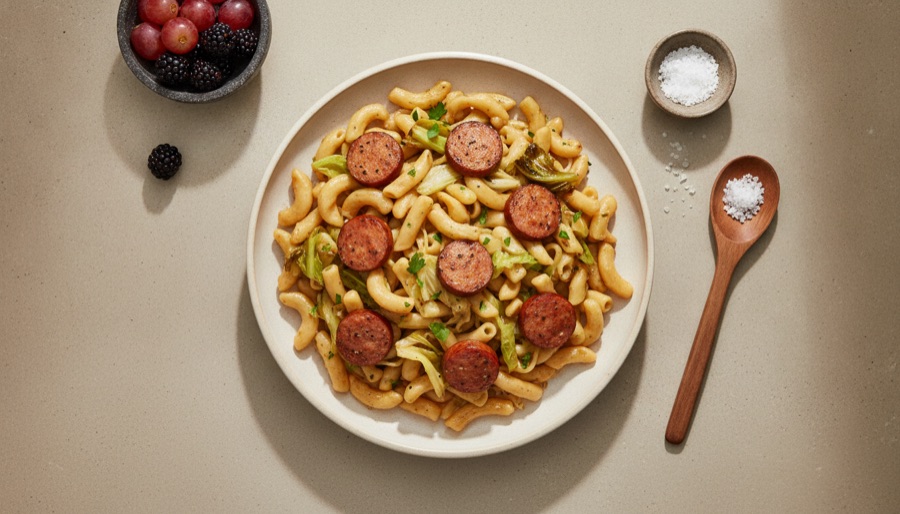 Haluski with Sausage