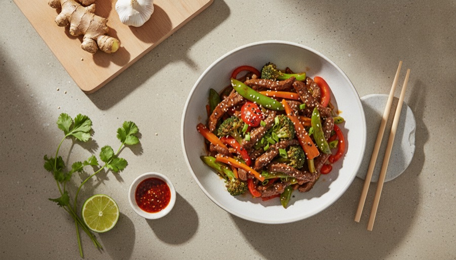 Beef Stir-fry with Teriyaki Sauce
