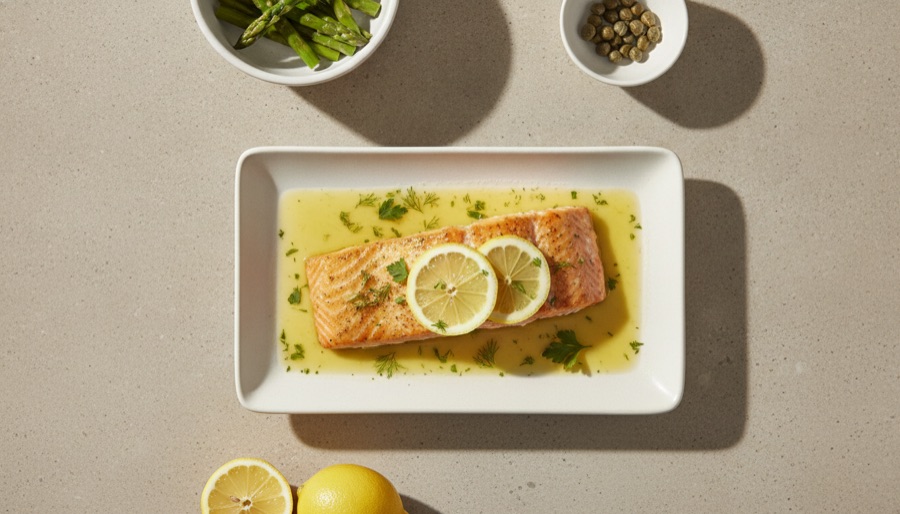 Baked Lemon Butter Salmon