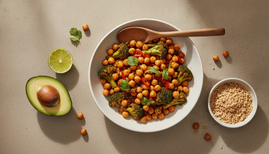 Chickpea and Broccoli Stir-fry