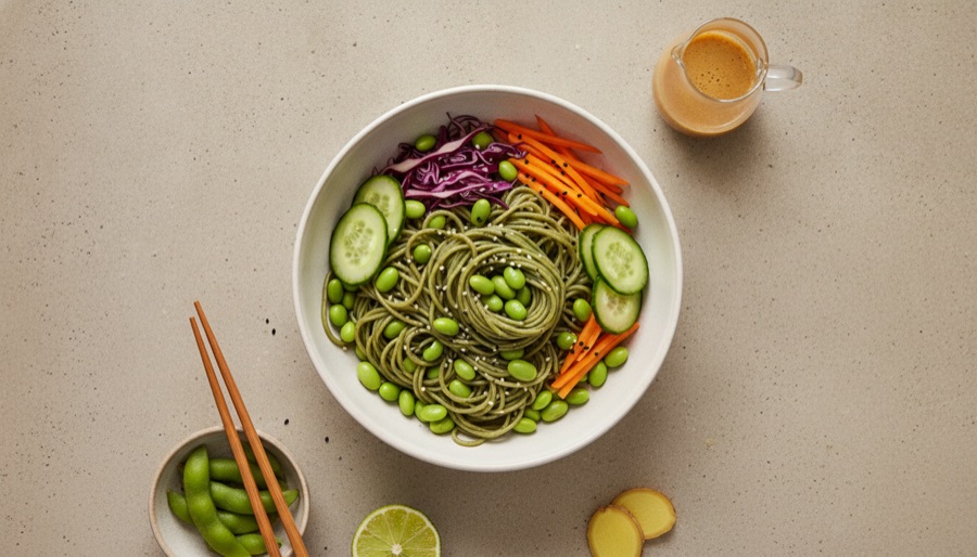 Edamame Noodle Bowl