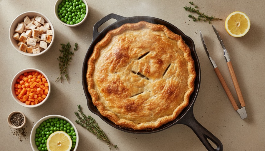 One-Skillet Chicken Pot Pie