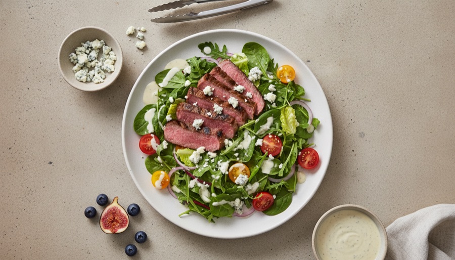 Steak Salad with Blue Cheese