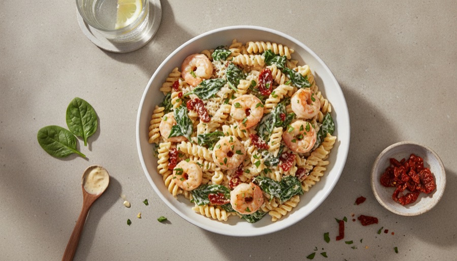 Creamy Tuscan Shrimp Pasta