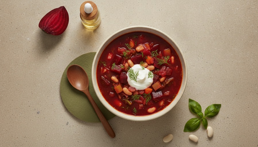 Vegetarian Beet Soup (Borscht)