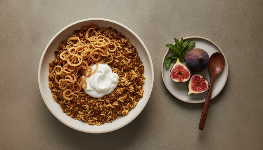 Mujadara with Yogurt