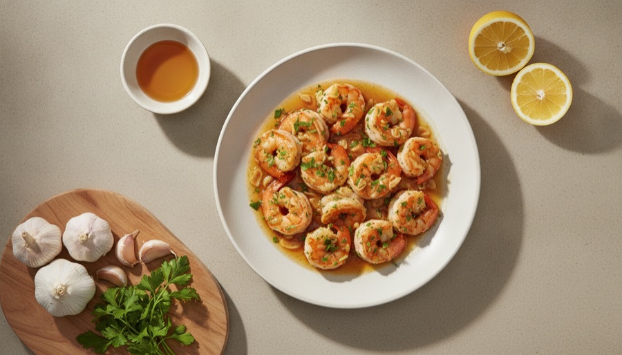 Garlicky Shrimp with Sherry