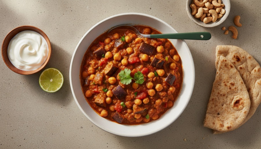 Chickpea and Eggplant Curry