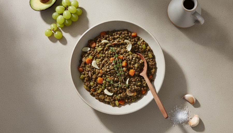 French Lentils With Garlic and Thyme