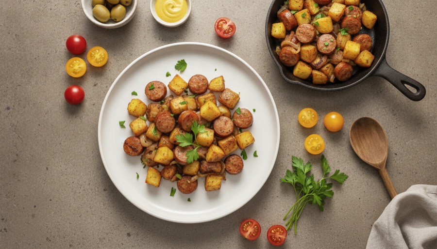 Kielbasa and Potato Hash