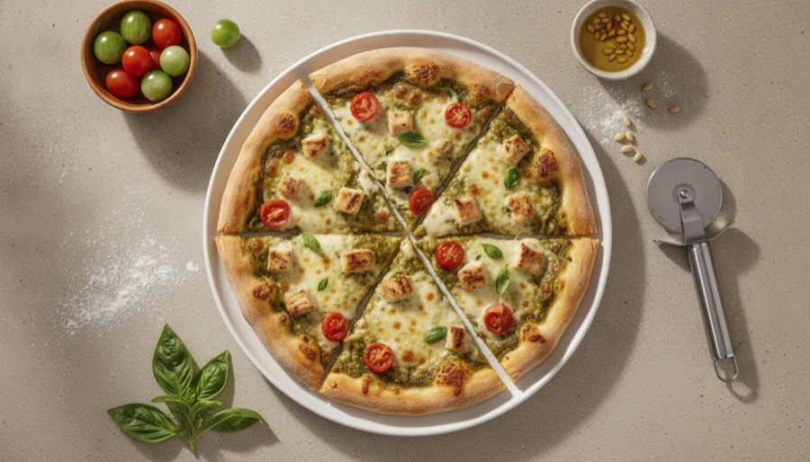 Pesto Chicken Pizza