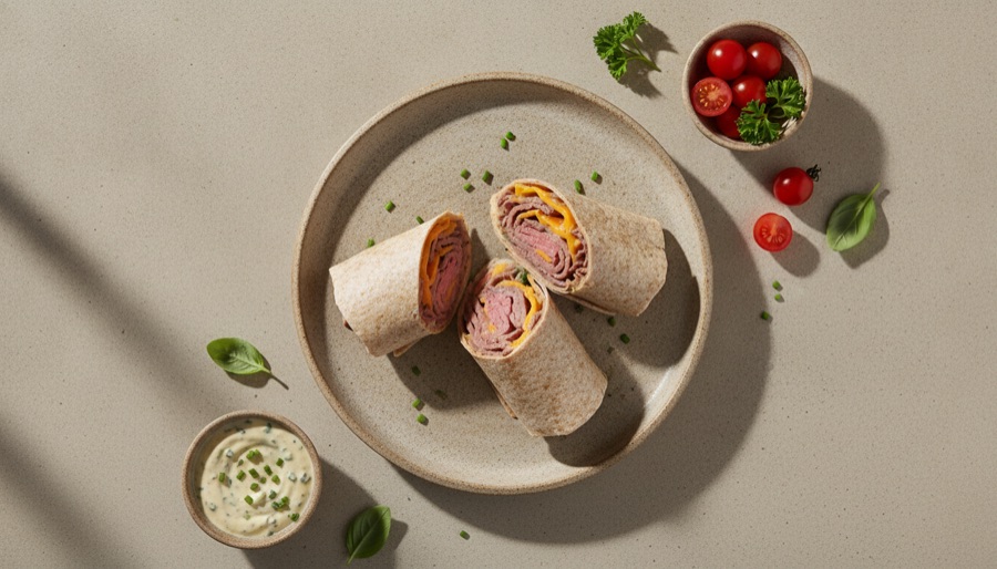 Beef and Cheddar Wrap