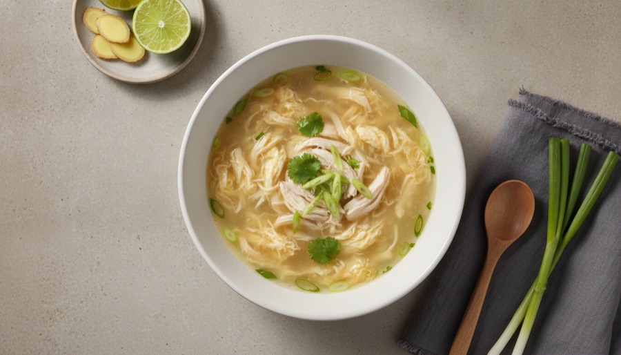 Egg Drop Soup with Chicken