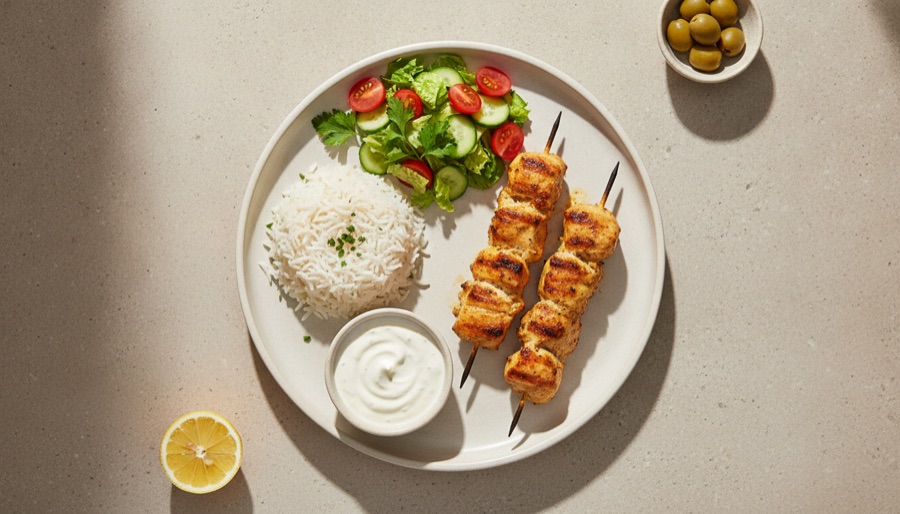 Chicken Shish Tawook Plate