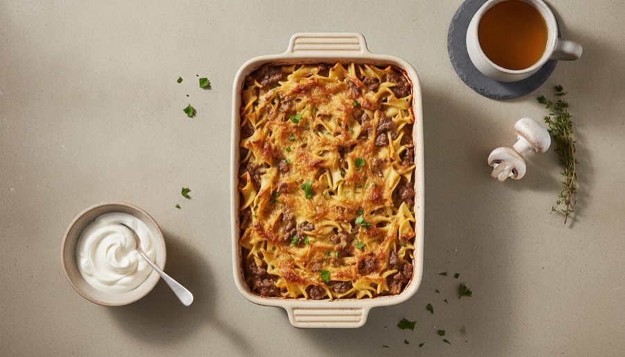Beef Stroganoff Hotdish