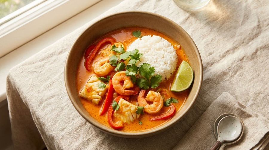 Brazilian Moqueca with Rice