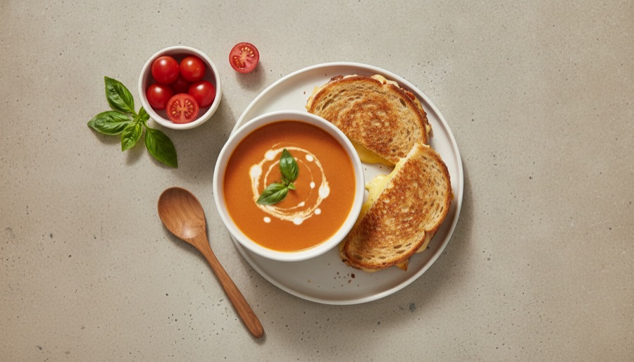 Classic Grilled Cheese and Tomato Soup