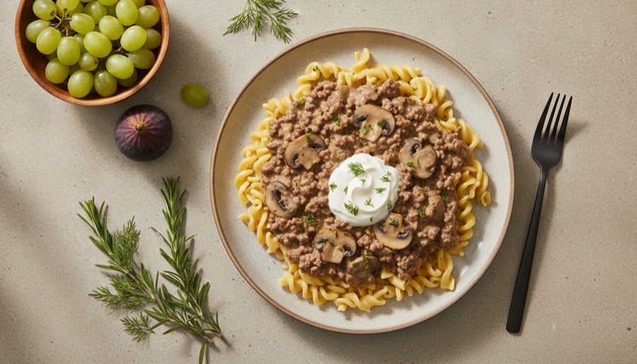 Ground Beef Stroganoff