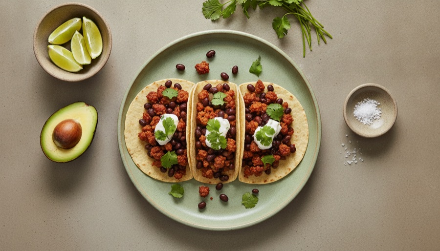 Chorizo and Black Bean Tacos