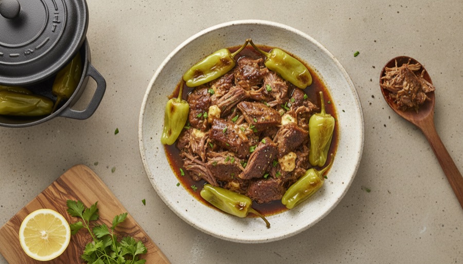 Slow Cooker Mississippi Pot Roast