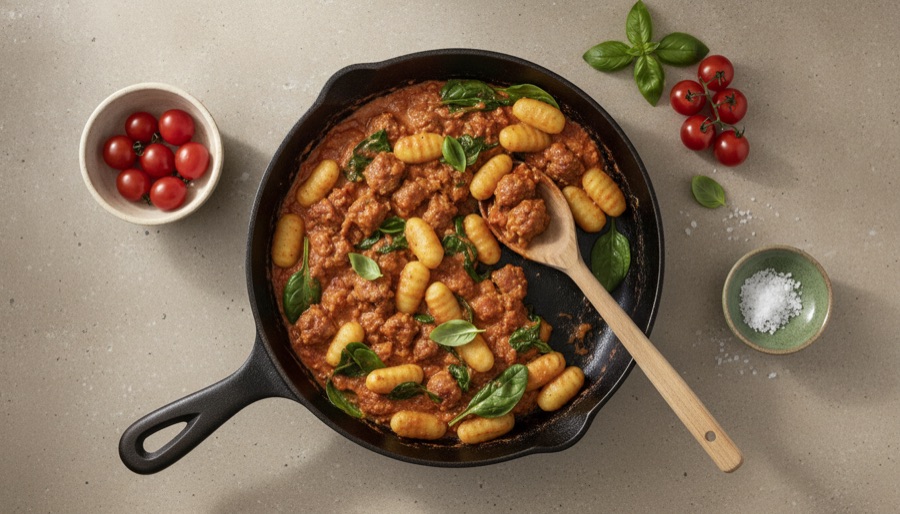 One-Skillet Sausage and Gnocchi