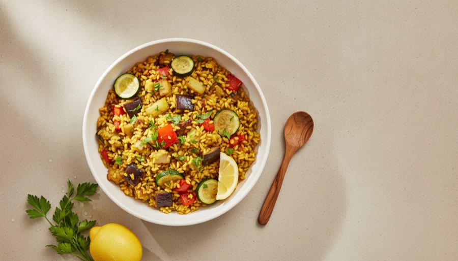 Roast Fennel and Eggplant Paella