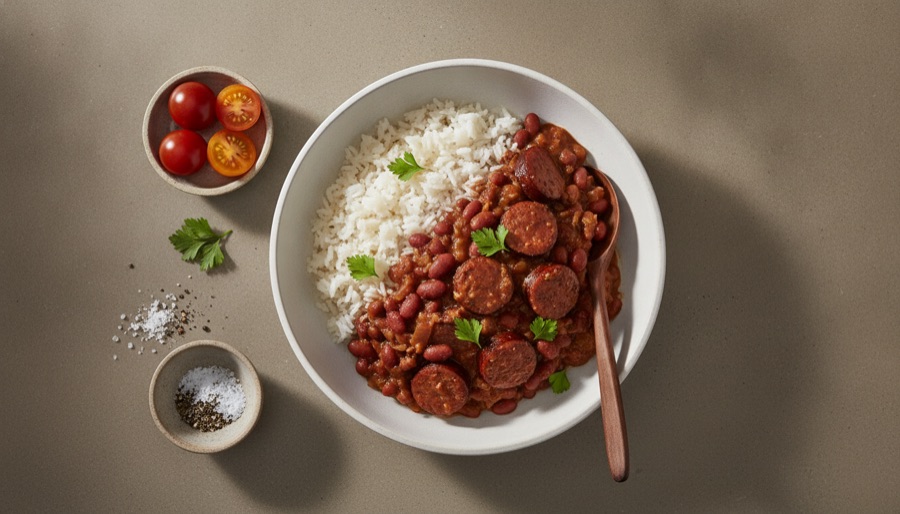 Red Beans and Rice with Smoked Sausage