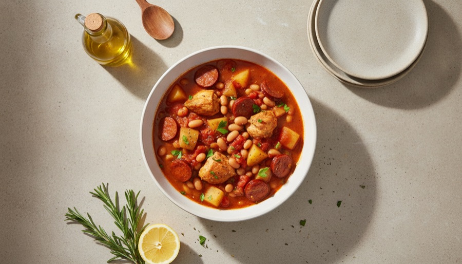 Spanish Beans with Chicken & Chorizo