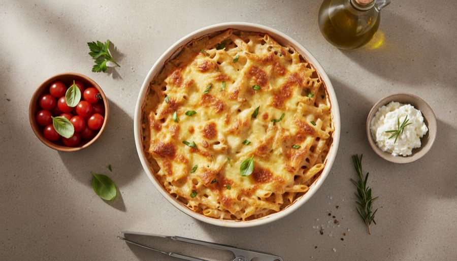 Four Cheese Pasta Bake