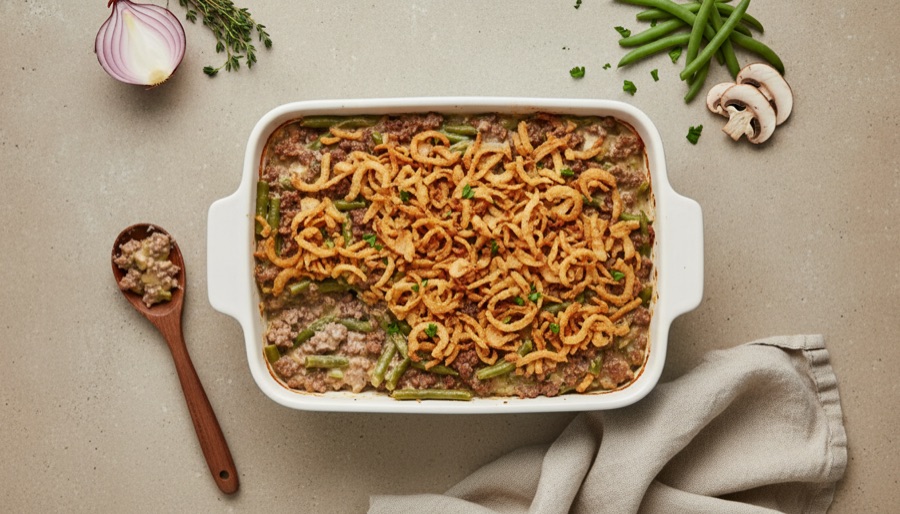 Ground Beef and Green Bean Casserole