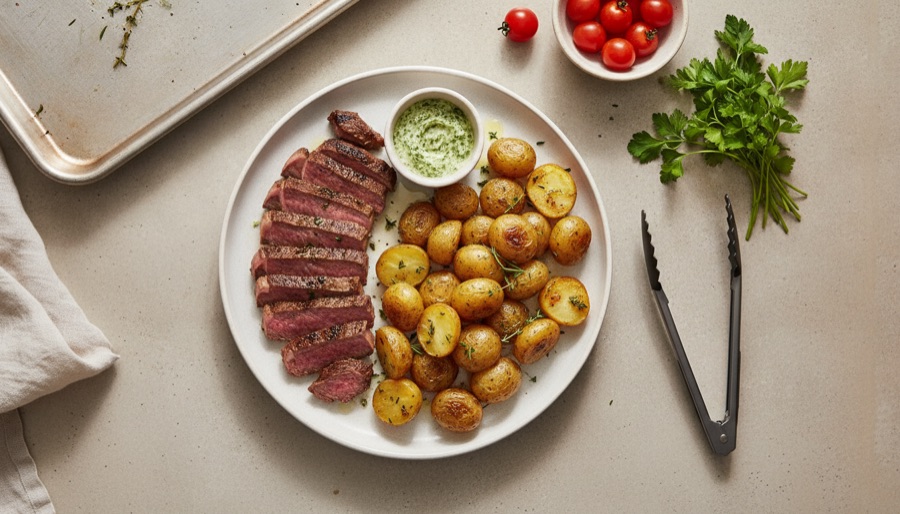 Sheet Pan Steak and Potatoes