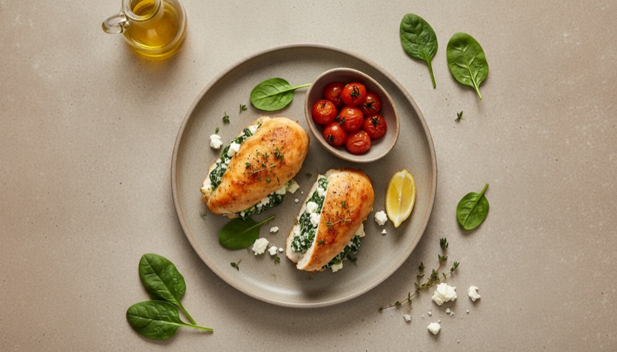 Stuffed Chicken Breast with Spinach and Feta