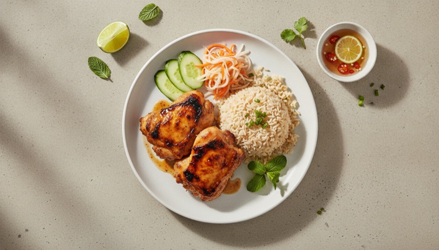 Com Ga Nuong (Vietnamese Grilled Chicken with Rice)